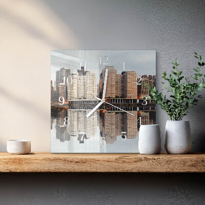 Orologio in vetro decorativo quadrato Orizzonte