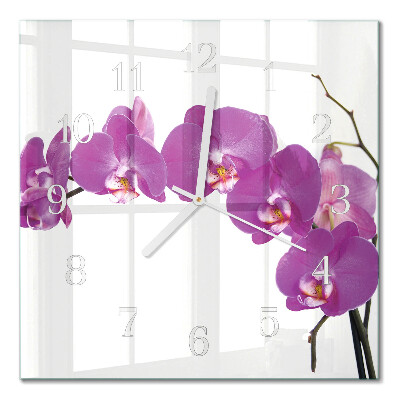 Quadrato orologio Orchidea