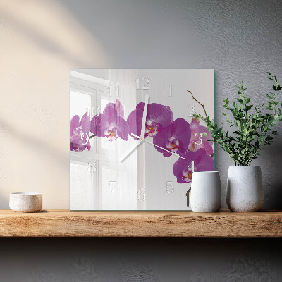 Quadrato orologio Orchidea
