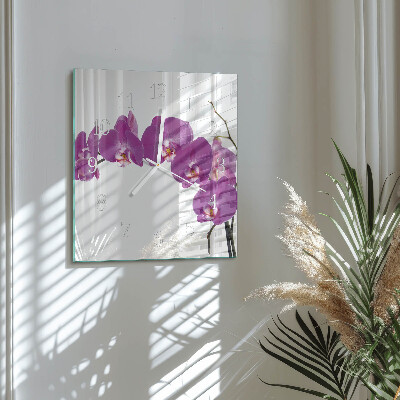 Quadrato orologio Orchidea