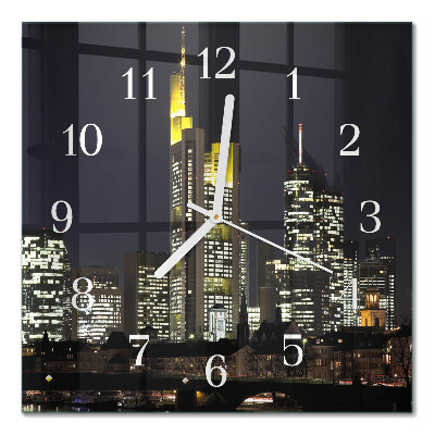 Quadrato orologio quadrato in vetro Orizzonte