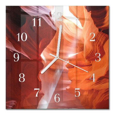 Quadrato orologio quadrato in vetro Grotta