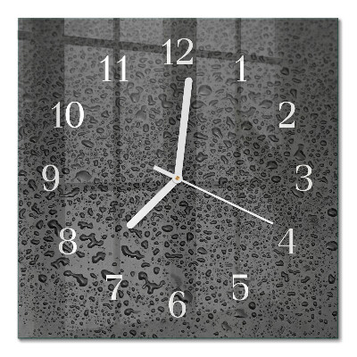 Quadrato orologio quadrato in vetro Gocce d'acqua
