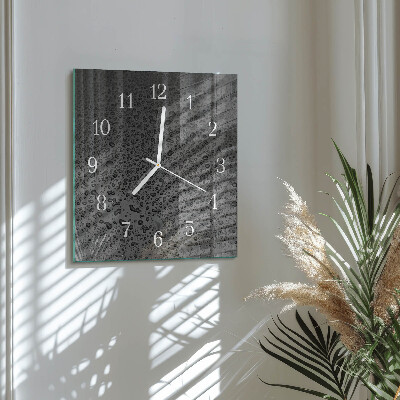 Quadrato orologio quadrato in vetro Gocce d'acqua