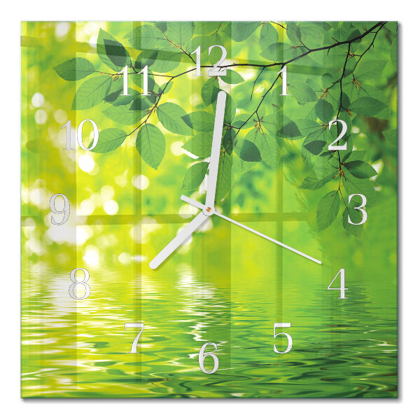 Quadrato orologio Foglie