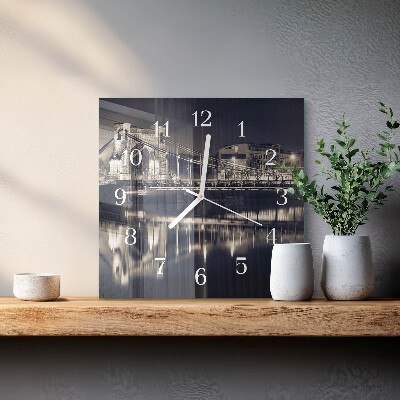 Quadrato orologio quadrato in vetro Ponte