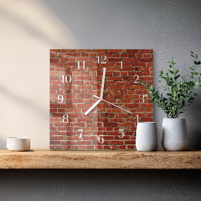 Orologio da parete quadrato Muro di mattoni