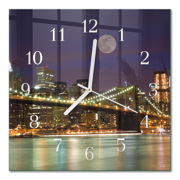 Orologio in vetro decorativo quadrato Ponte orizzontale