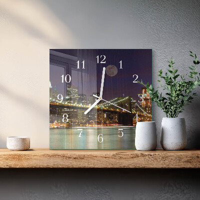 Orologio in vetro decorativo quadrato Ponte orizzontale