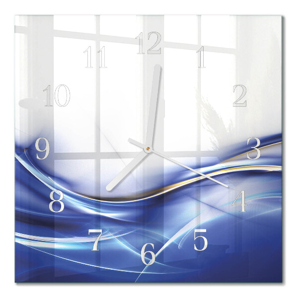 Quadrato orologio quadrato in vetro Linee astratte