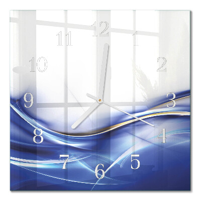 Quadrato orologio quadrato in vetro Linee astratte