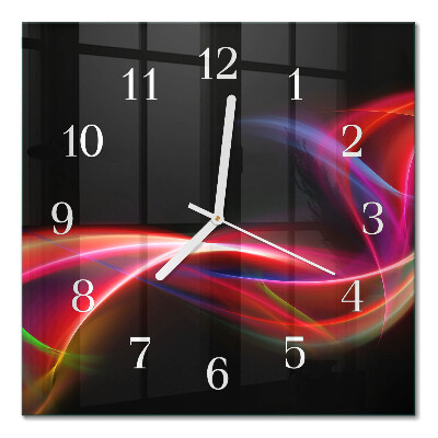 Orologio in vetro decorativo quadrato Linee astratte