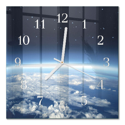 Orologio in vetro decorativo quadrato L'universo della Terra