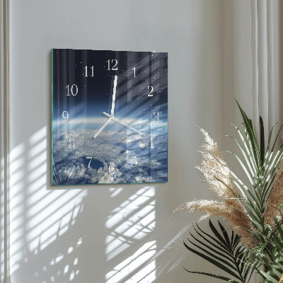 Orologio in vetro decorativo quadrato L'universo della Terra