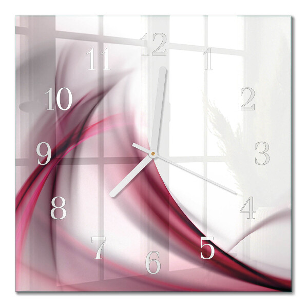 Orologio in vetro decorativo quadrato Linee astratte