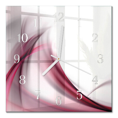 Orologio in vetro decorativo quadrato Linee astratte