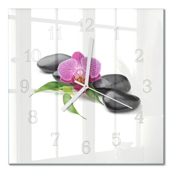 Orologio da parete quadrato Orchidea