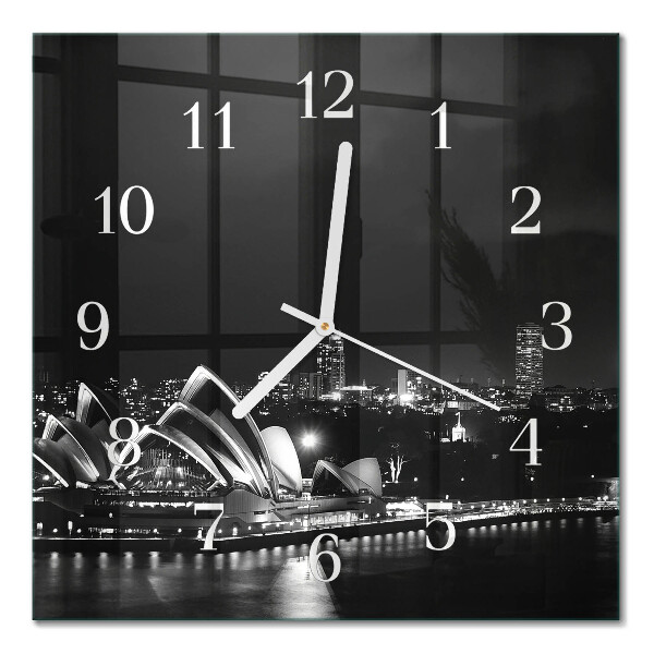 Orologio in vetro decorativo quadrato Orizzonte di Sydney
