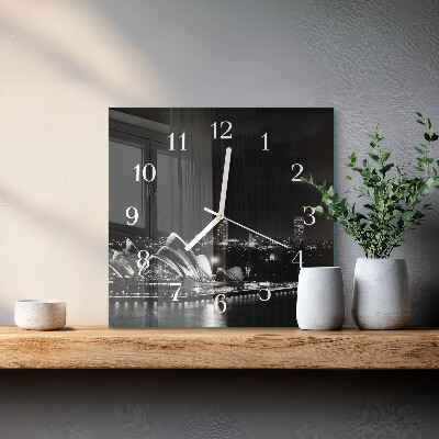 Orologio in vetro decorativo quadrato Orizzonte di Sydney