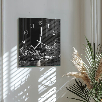 Orologio in vetro decorativo quadrato Orizzonte di Sydney