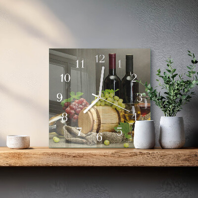 Orologio da parete quadrato Uva per il vino