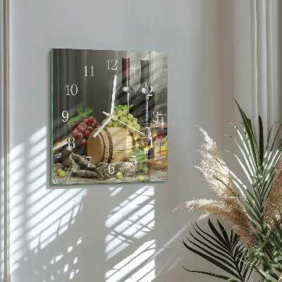 Orologio da parete quadrato Uva per il vino