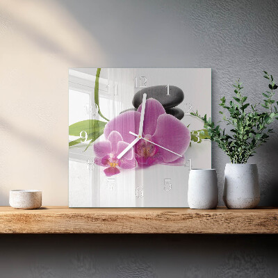 Quadrato orologio Orchidea