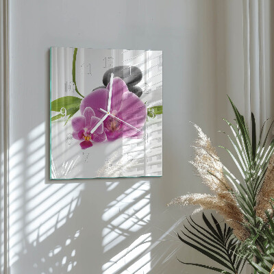 Quadrato orologio Orchidea