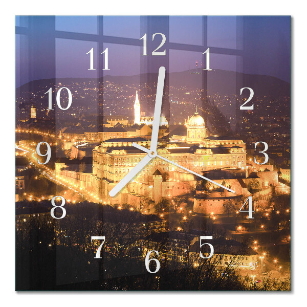 Quadrato orologio quadrato in vetro Budapest