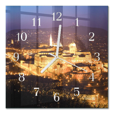 Quadrato orologio quadrato in vetro Budapest