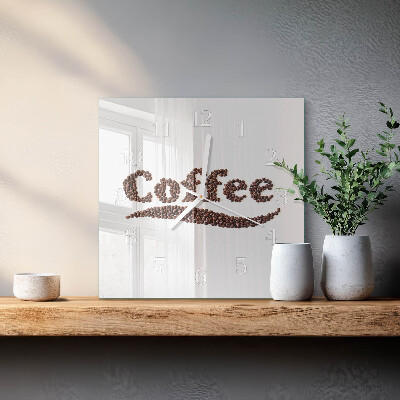 Orologio da parete quadrato Caffè 