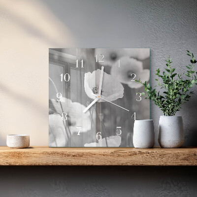 Quadrato orologio Papaveri
