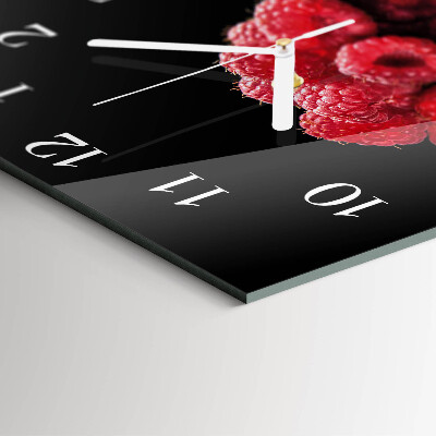 Orologio in vetro decorativo quadrato Lamponi