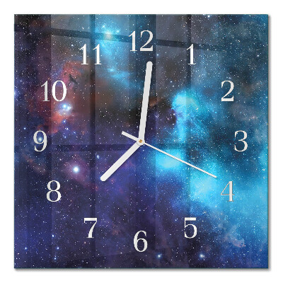 Orologio in vetro decorativo quadrato Cielo stellato