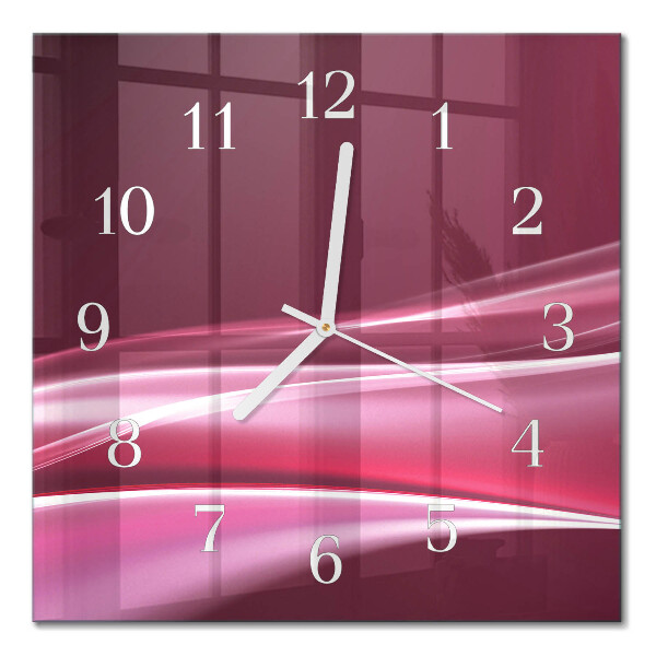 Quadrato orologio quadrato in vetro Linee astratte