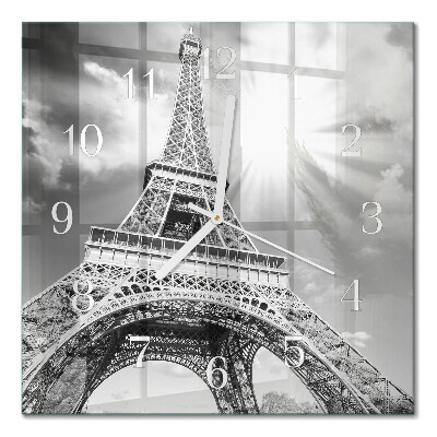Orologio da parete quadrato Torre Eiffel Parigi