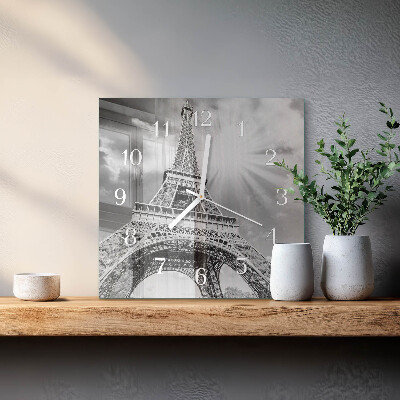 Orologio da parete quadrato Torre Eiffel Parigi