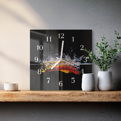 Quadrato orologio quadrato in vetro Peperoncini