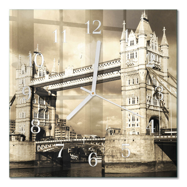 Quadrato orologio London Bridge in seppia