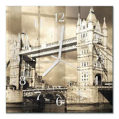 Quadrato orologio London Bridge in seppia