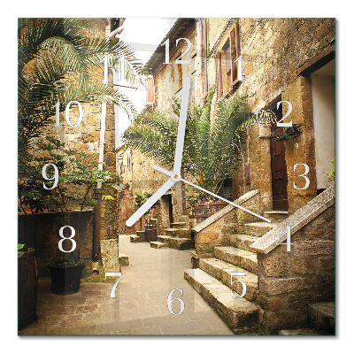 Orologio in vetro decorativo quadrato Palm Avenue