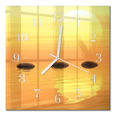 Orologio da parete quadrato Sole sull'acqua