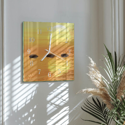Orologio da parete quadrato Sole sull'acqua
