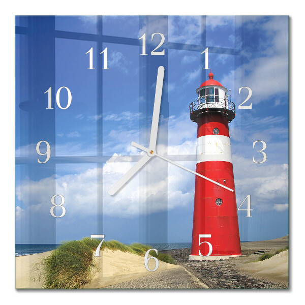 Quadrato orologio quadrato in vetro Faro