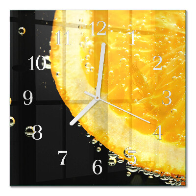 Orologio in vetro decorativo quadrato Agrumi