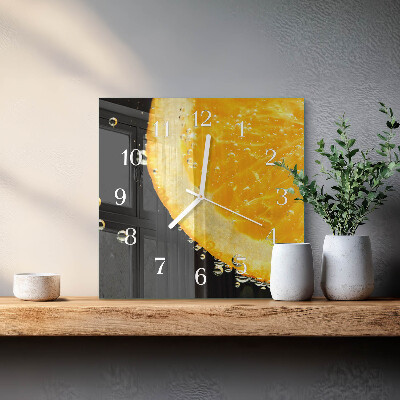 Orologio in vetro decorativo quadrato Agrumi