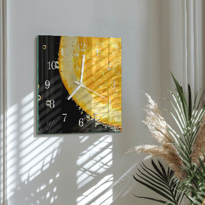 Orologio in vetro decorativo quadrato Agrumi