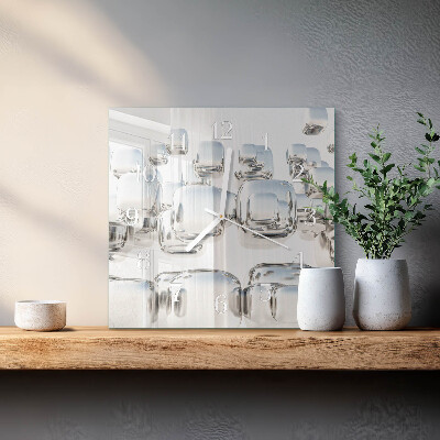 Orologio da parete quadrato Cubo 3D