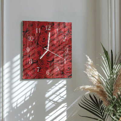 Orologio in vetro decorativo quadrato Rose