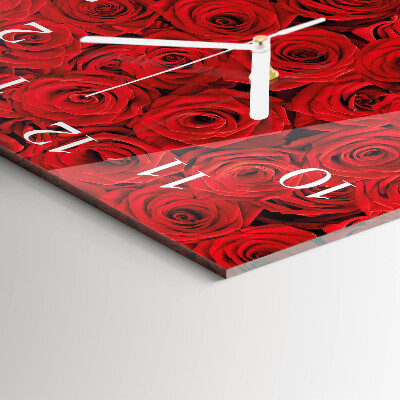 Orologio in vetro decorativo quadrato Rose